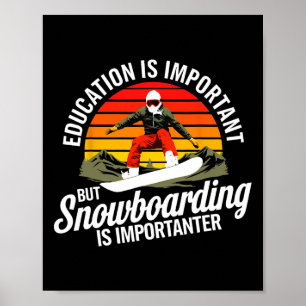 Snowboarden Lover Humor Ontwerp Funny Snowboarder Poster