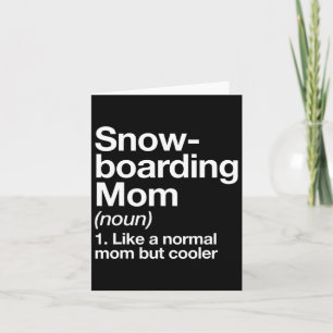 Snowboarden moeder definitie grappig en sexy sport kaart