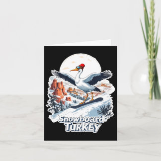 Snowboarden ooievaar in de Turkse winter Kaart