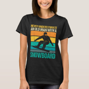 Snowboarden Opa Snowboard Winter Sport Sneeuw T-shirt