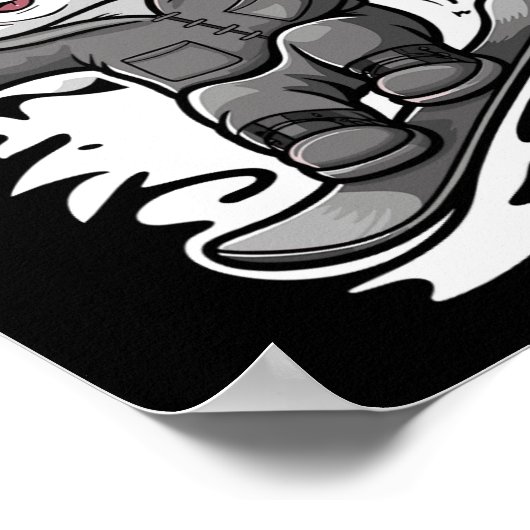 Snowboarden Polar Beer Mountain Snowboard Snowboa Poster (Hoek)