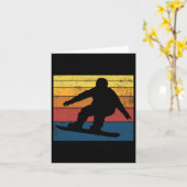 Snowboarden Retro  Gift Kaart (Gele Bloem)