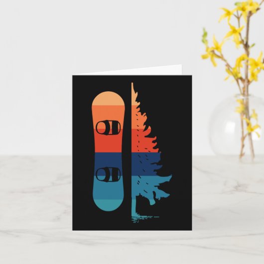 Snowboarden Retro Skier Kleding Retro  Sno Kaart (Gele Bloem)