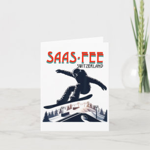 Snowboarden Saas-fee Zwitserland Kaart