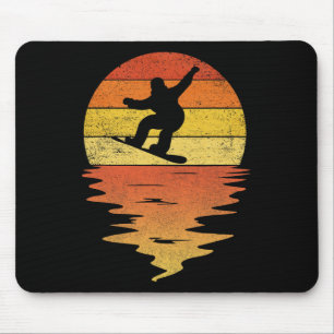 Snowboarden Shirt Retro Sunset 70s Snowbo Muismat