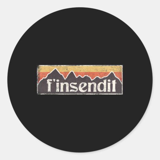 Snowboarden Skiën Stuur het Finsendit Funny T Shir Ronde Sticker (Voorkant)
