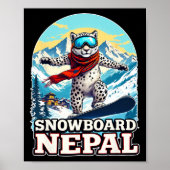 Snowboarden Snow Leopard avontuur in Nepal Poster (Voorkant)