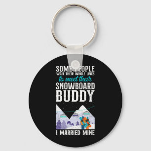 Snowboarden Snowboard Huwelijk Vrouw Buddy Sleutelhanger