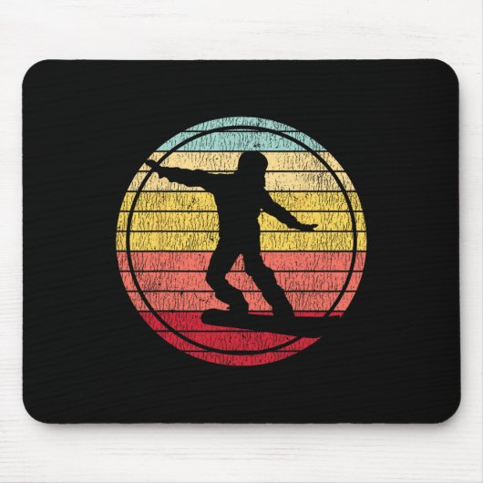 Snowboarden Snowboard  Retro 11 Muismat (Voorkant)