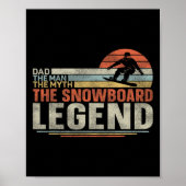 Snowboarden Snowboard  Retro Dad 1 Poster (Voorkant)