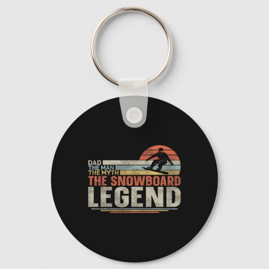 Snowboarden Snowboard  Retro Dad 1 Sleutelhanger (Voorkant)