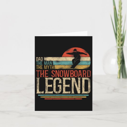 Snowboarden Snowboard  Retro Dad Kaart (Voorkant)