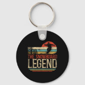 Snowboarden Snowboard  Retro Dad Sleutelhanger (Voorkant)