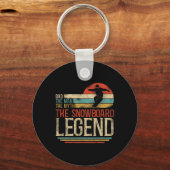 Snowboarden Snowboard  Retro Dad Sleutelhanger (Voorkant)