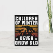 Snowboarden Snowboard Retro Kinderen van W Kaart (Voorkant)