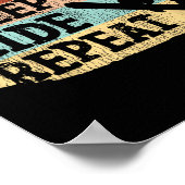 Snowboarden Snowboard  Retro Ride Eat Slee Poster (Hoek)