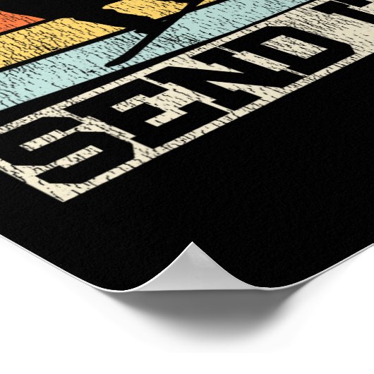 Snowboarden Snowboard  Retro Stuur het 1 Poster (Hoek)