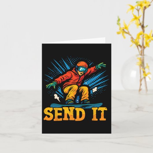 Snowboarden Snowboard  Retro Stuur het 2 Kaart (Gele Bloem)