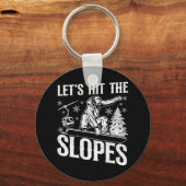 Snowboarden Snowboard Vintage 18 Sleutelhanger (Voorkant)