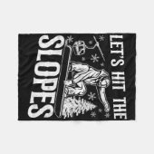 Snowboarden Snowboard Vintage 19 Fleece Deken (Voorkant (Horizontaal))