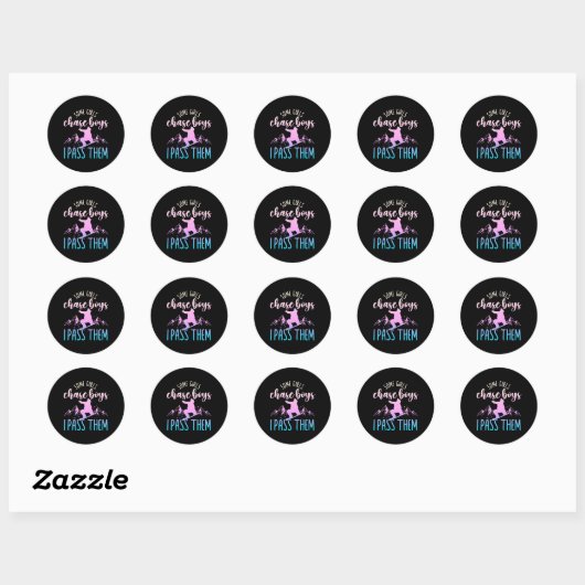 Snowboarden Sommige Meisjes Chase Boys I P T Ronde Sticker (Vel)