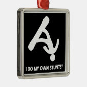 Snowboarden van mijn eigen stunts metalen ornament (Rechts)