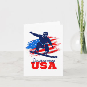Snowboarden Verenigde Staten Team Amerikaanse Vlag Kaart