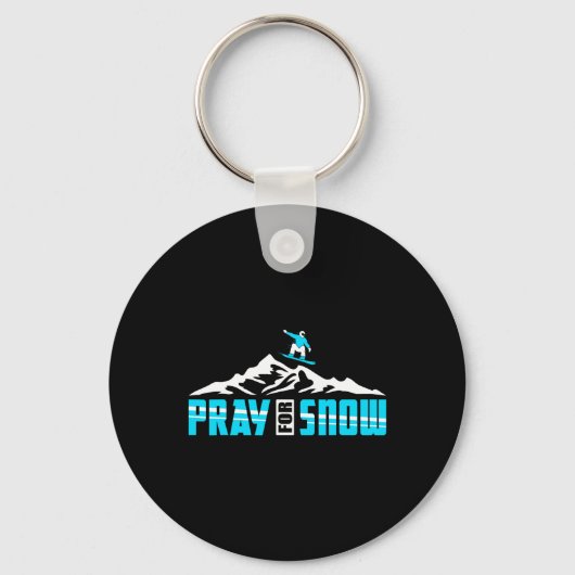 Snowboarden voor Gebed Sneeuw Jezus Sleutelhanger (Voorkant)
