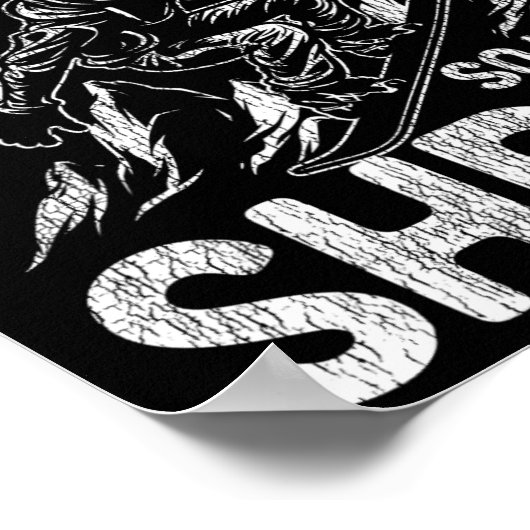 Snowboarden zei ze dat ik wat moest fluisteren poster (Hoek)