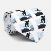 Snowboarder Action Jump Stropdas (Opgerold)