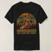 Snowboarder als een skibokarton dat alleen wolder t-shirt (Design voorkant)