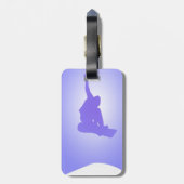 Snowboarder Bagagelabel (Achterkant verticaal)