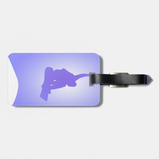 Snowboarder Bagagelabel (Achterkant horizontaal)