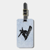 snowboarder bagagelabel (Voorkant verticaal)