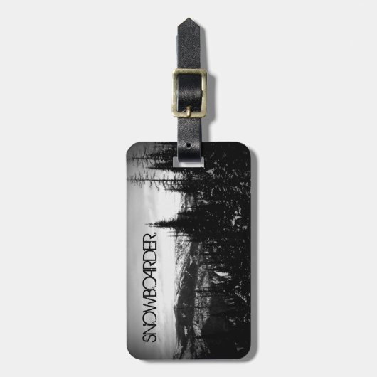 Snowboarder Bagagelabel (Voorkant verticaal)