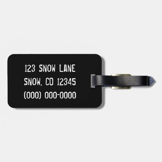 Snowboarder Bagagelabel (Achterkant horizontaal)