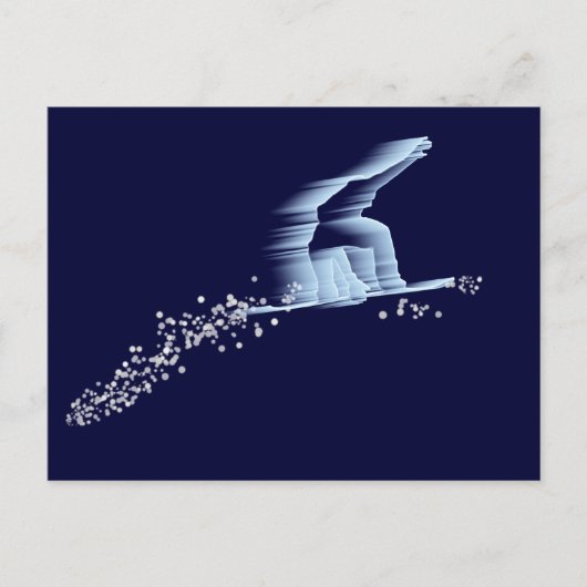 Snowboarder Briefkaart (Voorkant)