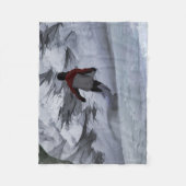Snowboarder "Carving the Mountain" Wintersport Fleece Deken (Voorkant)