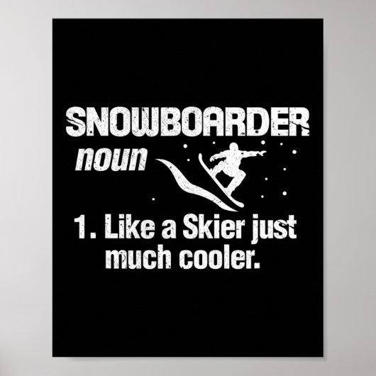 Snowboarder Definitie Betekenis Snowboarden Poster (Voorkant)