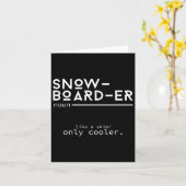 Snowboarder Definitie Grappig Snowboarden Winter S Kaart (Gele Bloem)