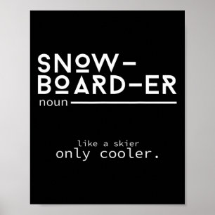Snowboarder Definitie Grappig Snowboarden Winter S Poster
