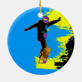 Snowboarder Flight - Snowboarder Ceramic Ornament (Achterkant)