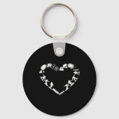 Snowboarder Freeriding Design. Ski Snowboard Sleutelhanger (Voorkant)
