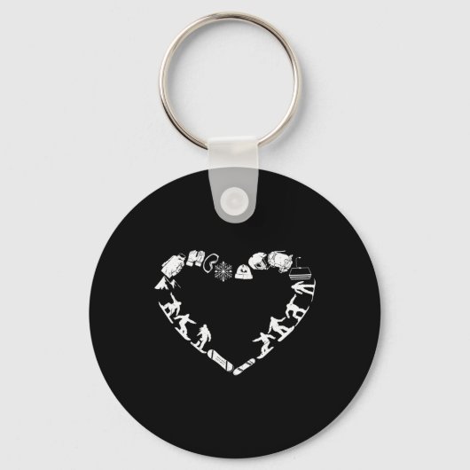 Snowboarder Freeriding Design. Ski Snowboard Sleutelhanger (Voorkant)