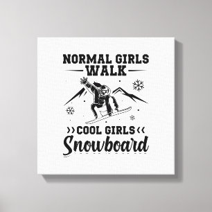 Snowboarder-Gezegden Wintercadeaus Canvas Afdruk