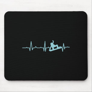 Snowboarder Heartbeat Snowboarden Skiën Muismat