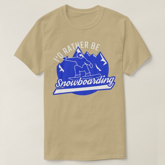 Snowboarder-id in plaats van Snowboardbord T-shirt (Design voorkant)