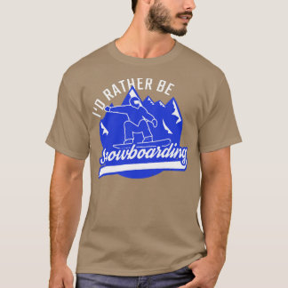 Snowboarder-id in plaats van Snowboardbord T-shirt