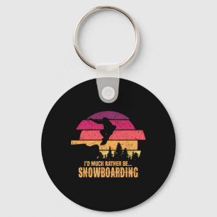 Snowboarder Ik zou veel liever snowboarden Sleutelhanger