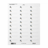 Snowboarder in een Psychedelic Zebra Pattern Etiket (Full Sheet)